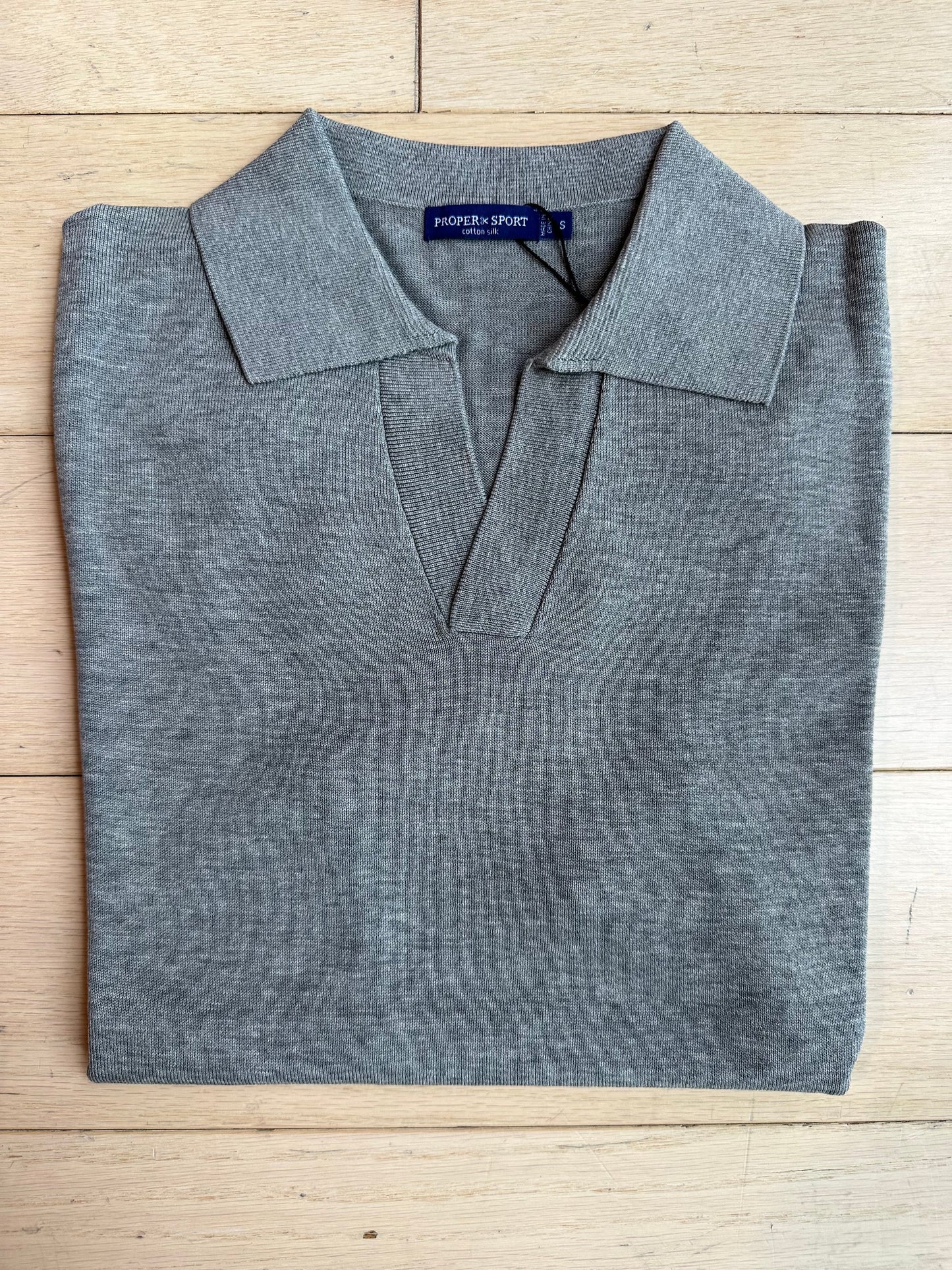 Proper Sport Grey Knit Polo