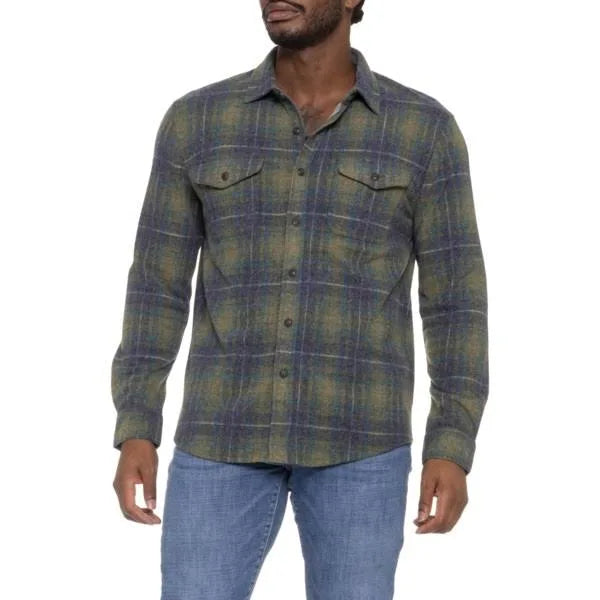 True Grit Drifter Plaid Sweater-Knit Shirt