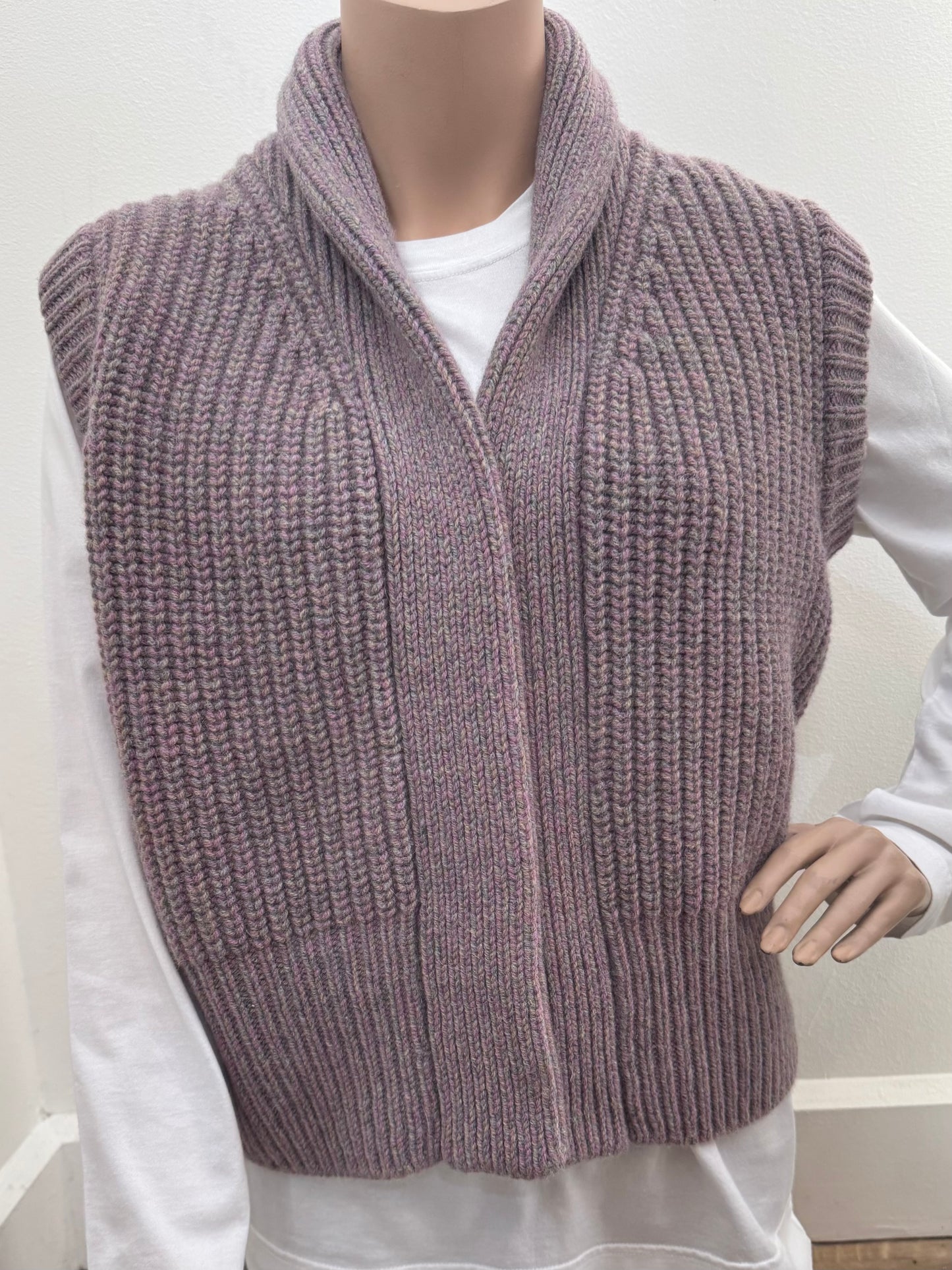Fedeli alpaca vest  plum color