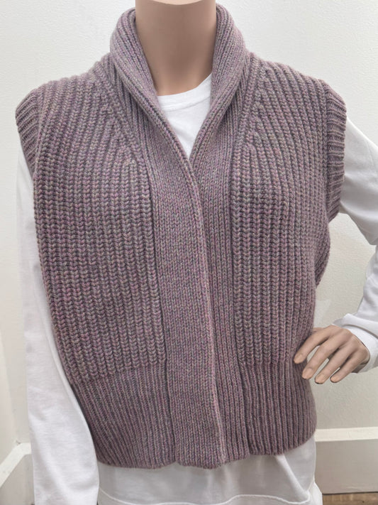 Fedeli alpaca vest  plum color