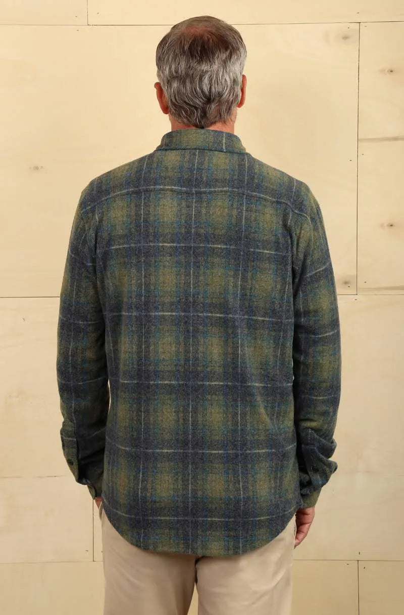 True Grit Drifter Plaid Sweater-Knit Shirt