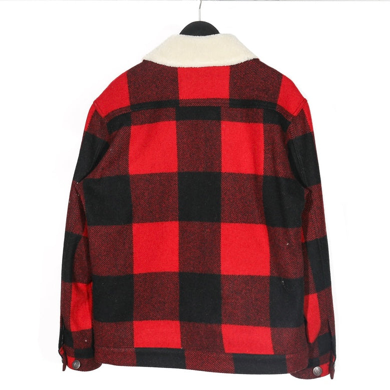 PENDLETON MEN'S WOOL STADIUM CLOTH PLAID TRUCKER COAT