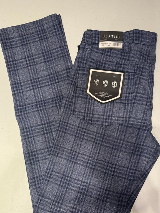 Bertini Blue Plaid Pant