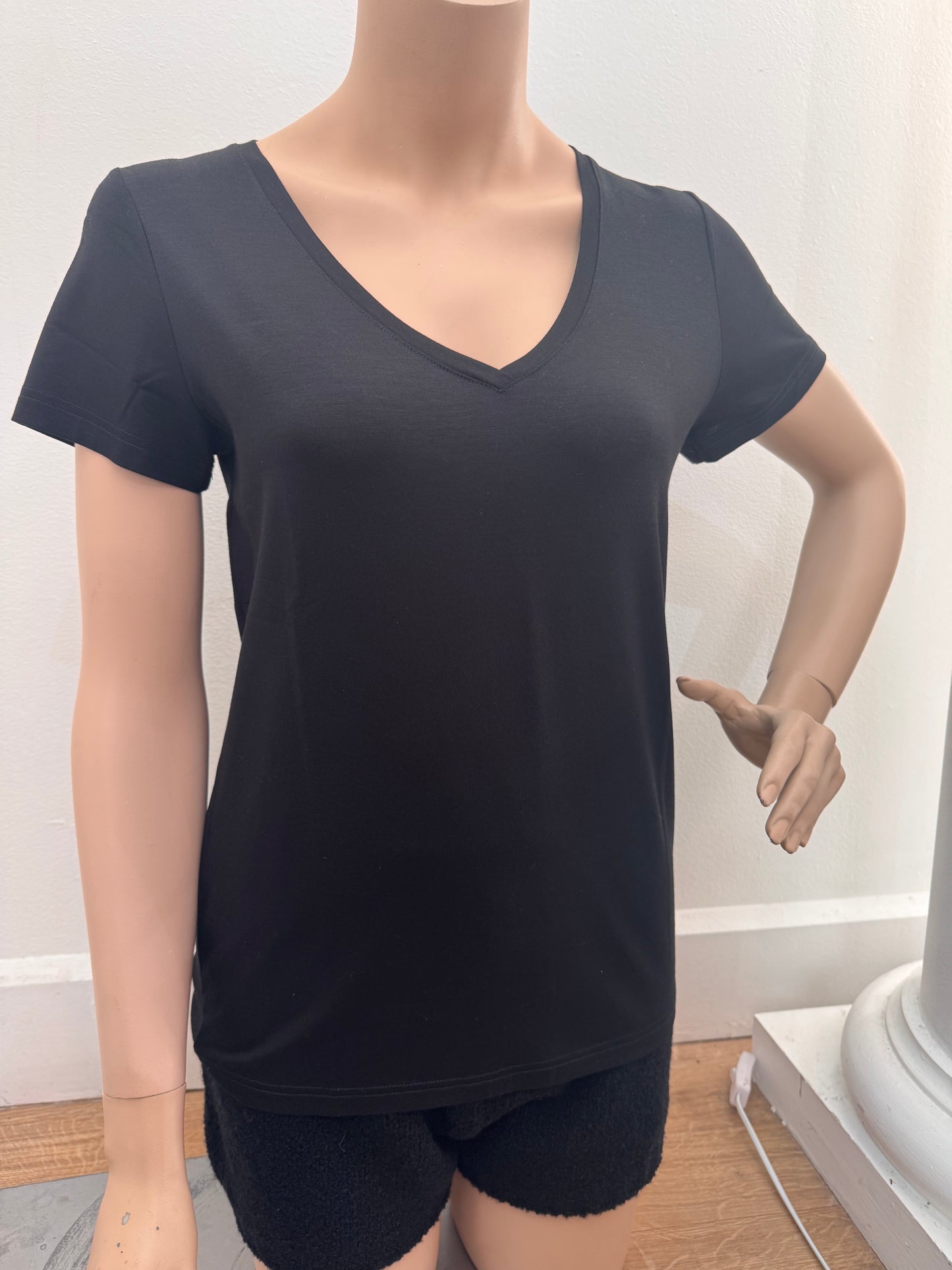 Short sleeve modal cotton Derek Rose Black