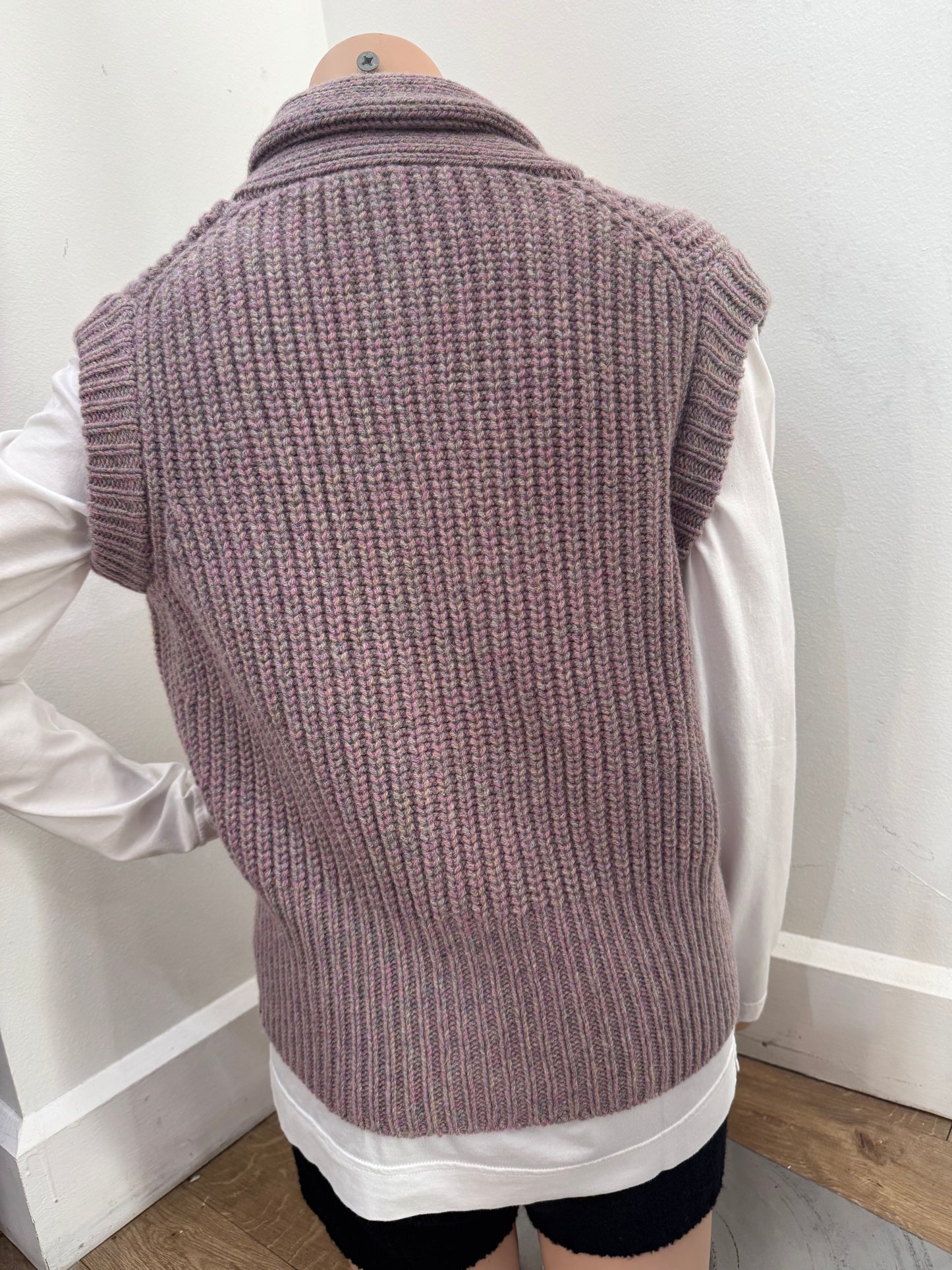Fedeli alpaca vest  plum color