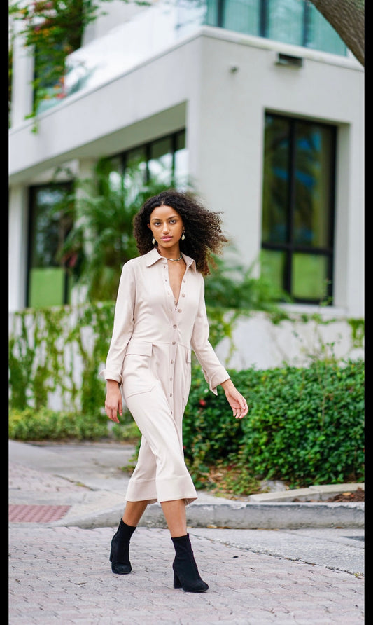 Colombo Cashmere Button Down Coat Dress (made in Italy)